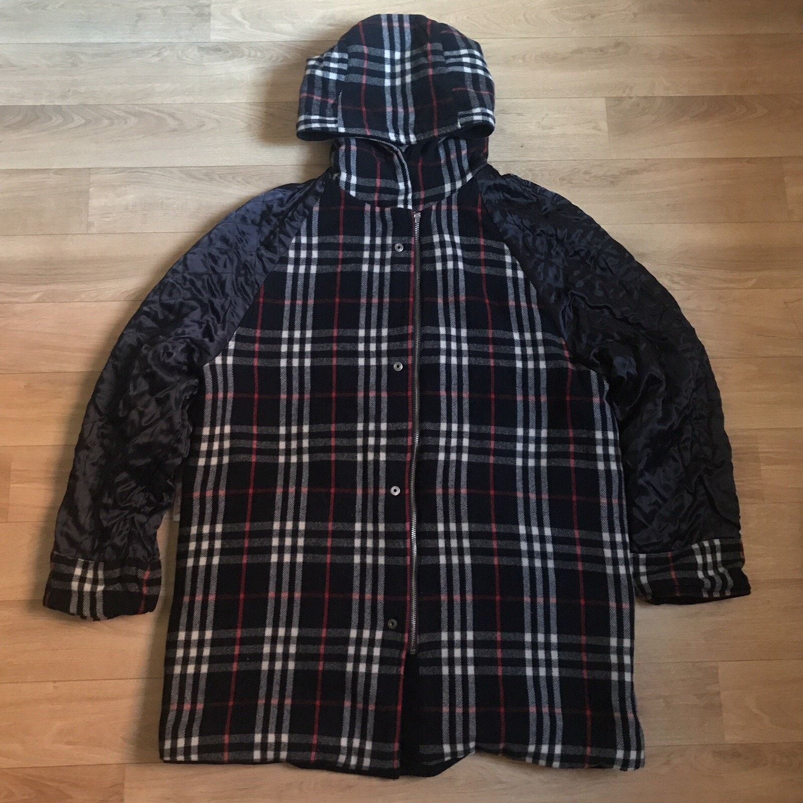 Burberry Vintage burberry coat hooded wool nova check blue navy women Size M / US 6-8 / IT 42-44 - 7 Thumbnail