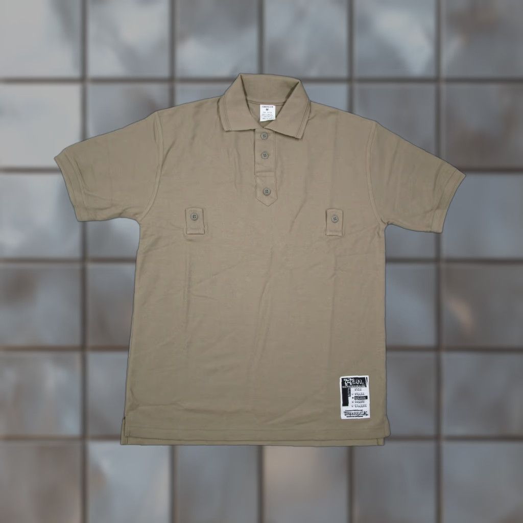VINTAGE Tenderloin Polo Shirt Mens Medium Made in Japan Graphic Patch Casual 90s Retro Streetwear