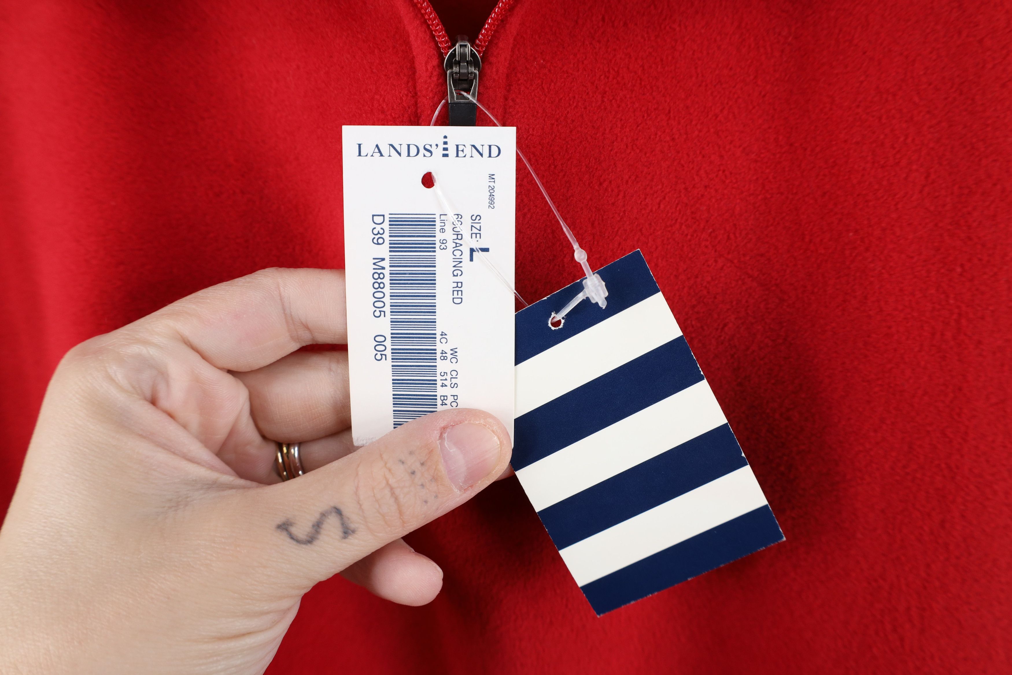 Lands' End × Vintage Deadstock Vintage Y2K Lands End Half Zip Pullover Sweater Size US L / EU 52-54 / 3 - 4 Thumbnail