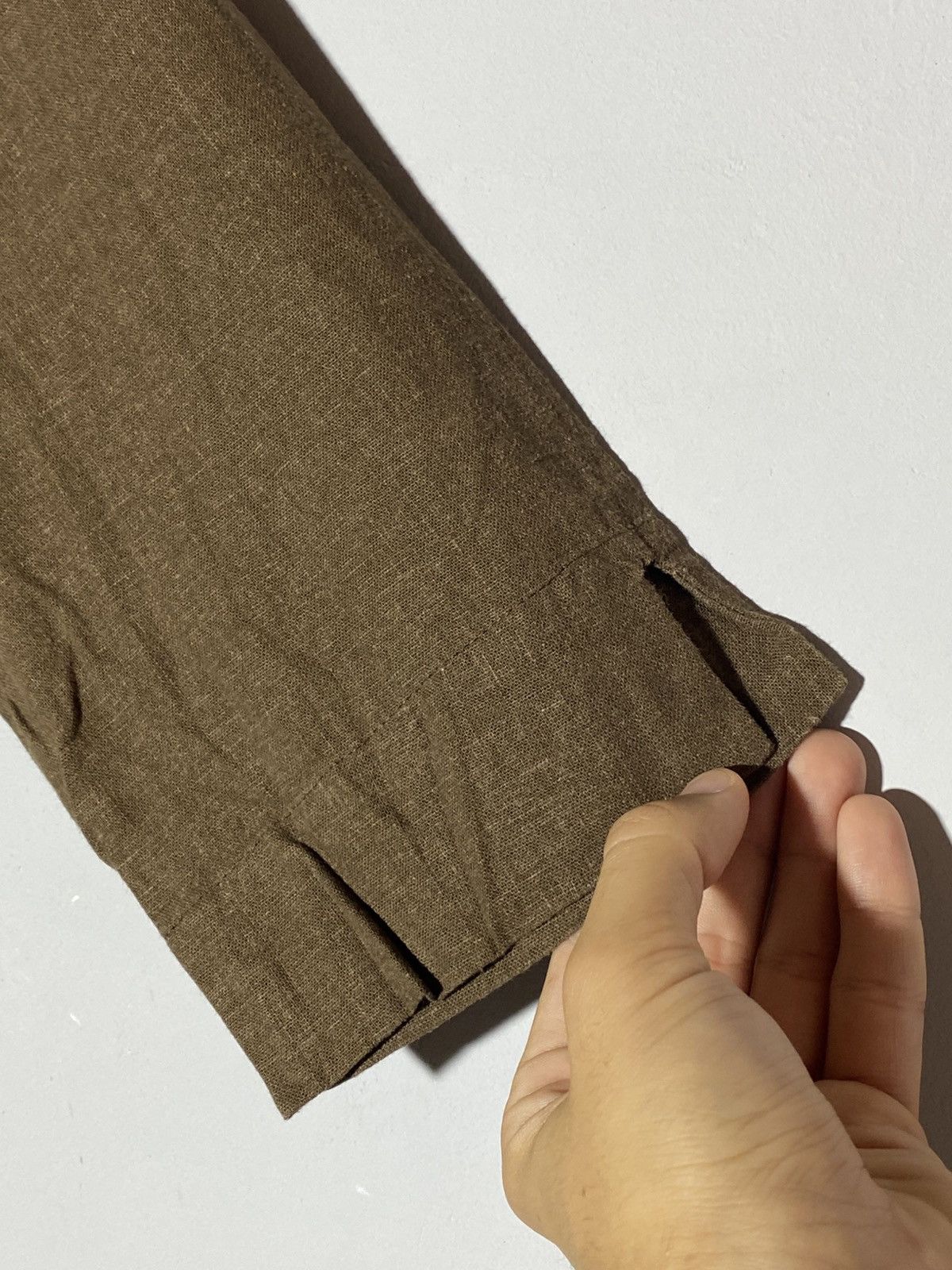 Kenzo Kenzo Femme Vintage 90s Brown Linen Shirt Size XL / US 12-14 / IT 48-50 - 11 Thumbnail