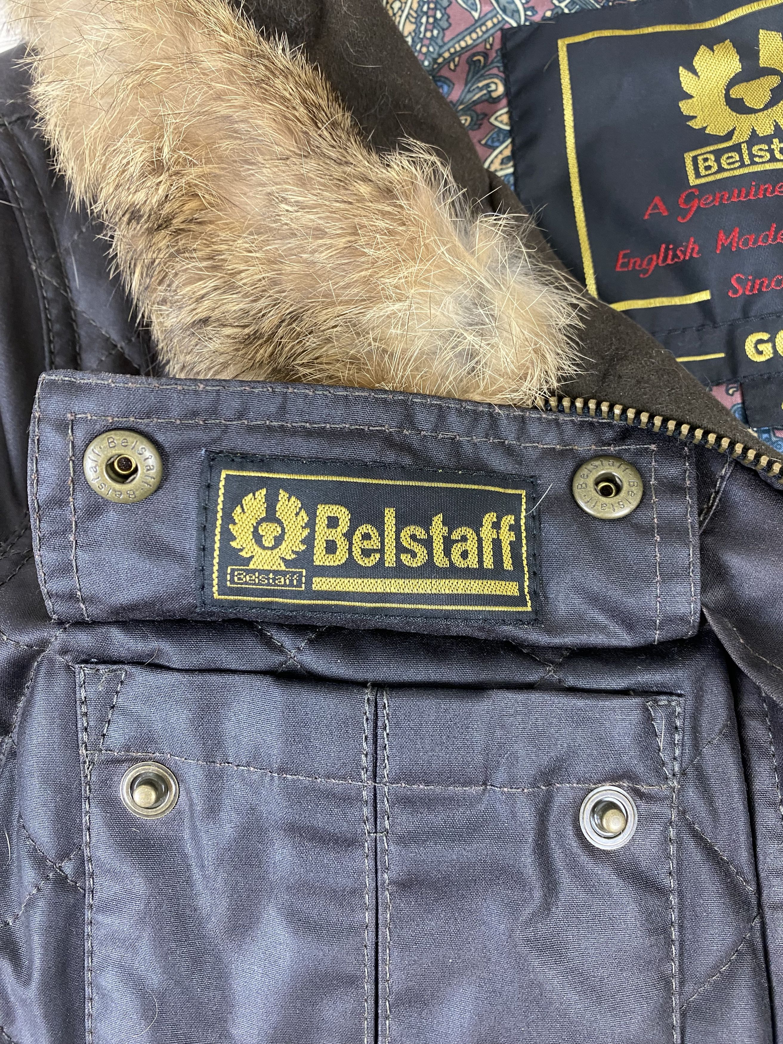 Belstaff Belstaff Gold Ladies Waxed Cotton Fur Collar Jacket Size L / US 10 / IT 46 - 8 Thumbnail