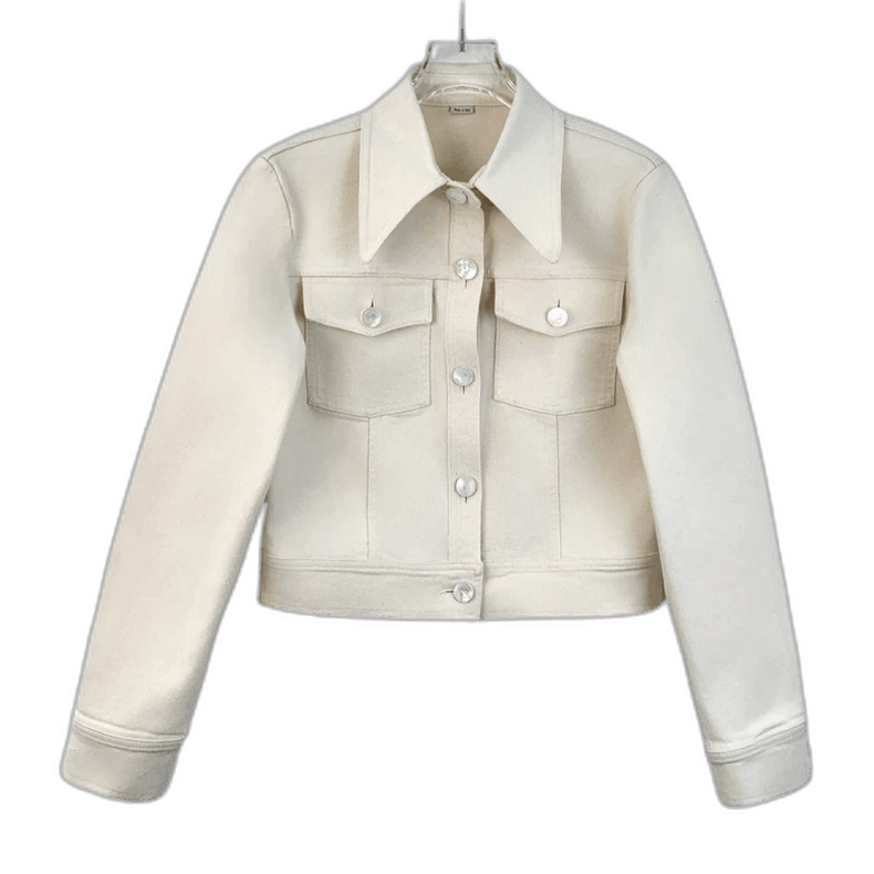 Gucci Gucci White Cotton Long Sleeve Denim Jacket Size US M / EU 48-50 / 2 - 1 Thumbnail