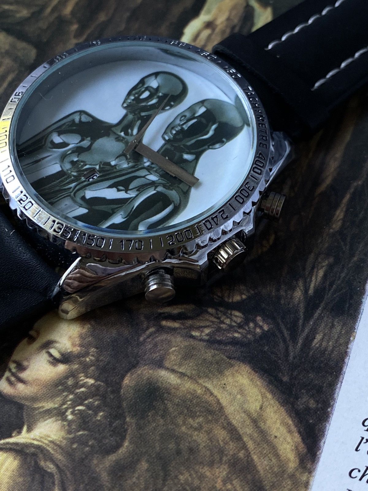 Japanese Brand × Jewelry × Vintage Futuristic Watch Black Strap Unique Design Size ONE SIZE - 3 Thumbnail