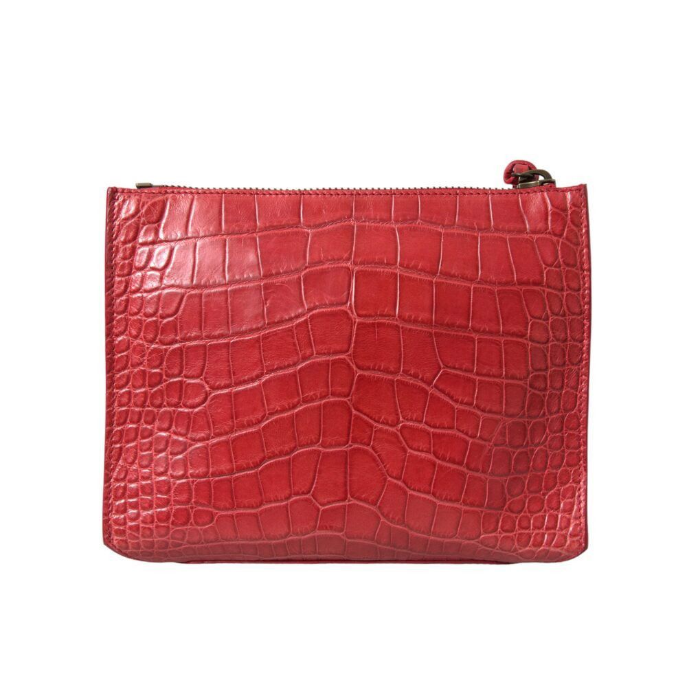 Balenciaga Balenciaga Exotic Red Alligator Leather Clutch Size ONE SIZE - 3 Thumbnail