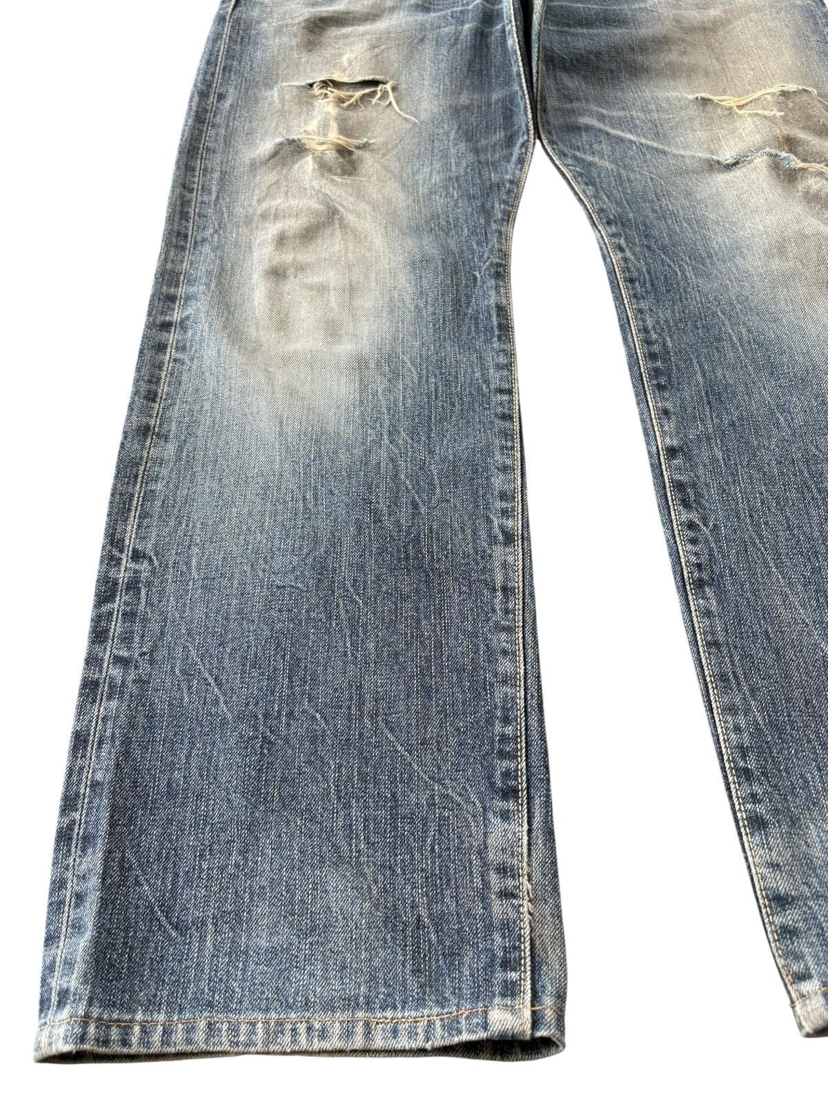 Edwin Vintage Edwin 505 Selvedge Distressed Baggy Jeans Size US 34 / EU 50 - 6 Thumbnail