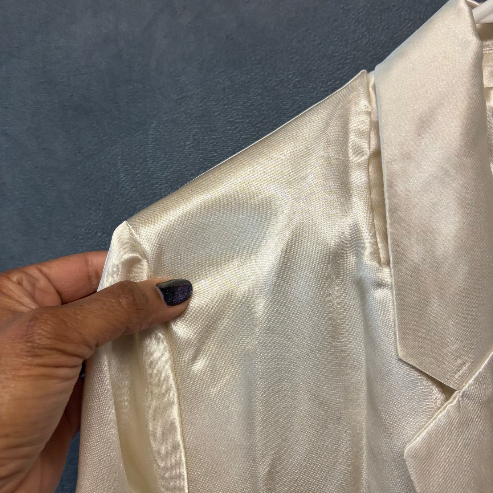 Other And Now This Satin Blazer 2X Champagne Oversize Chic Jacket Size XXL / US 16-18 / IT 52-54 - 10 Thumbnail