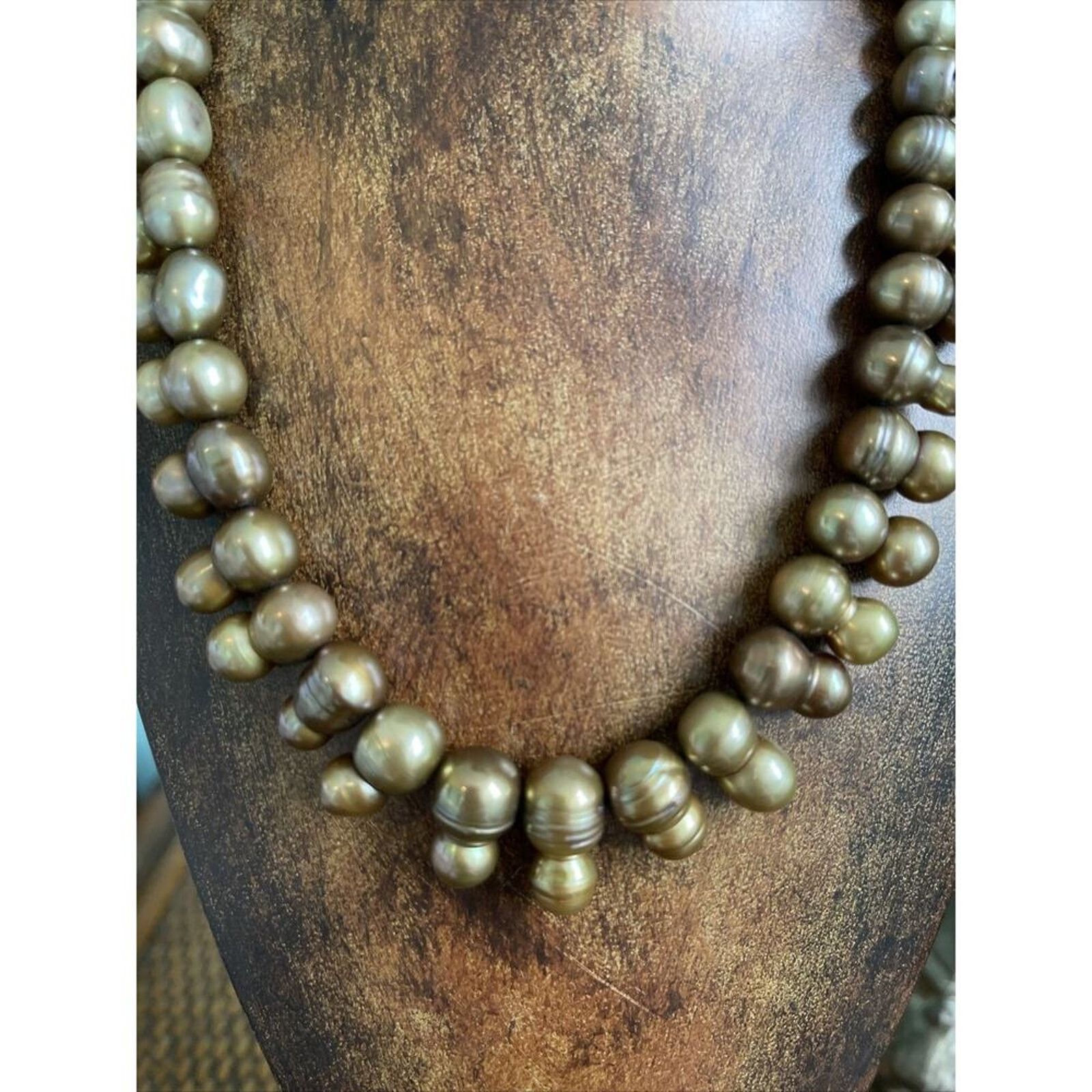 Other Baroque Pearl Mushrooms Shaped Graduated Artisan Necklace Size ONE SIZE - 4 Thumbnail