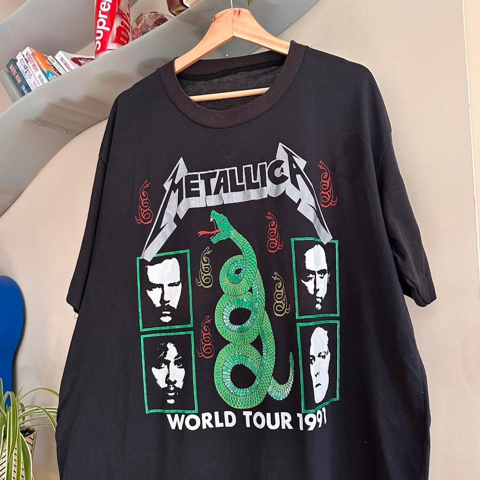 Band Tees × Vintage Vintage 1991 Metallica Band Tee Size US XL / EU 56 / 4 - 2 Thumbnail