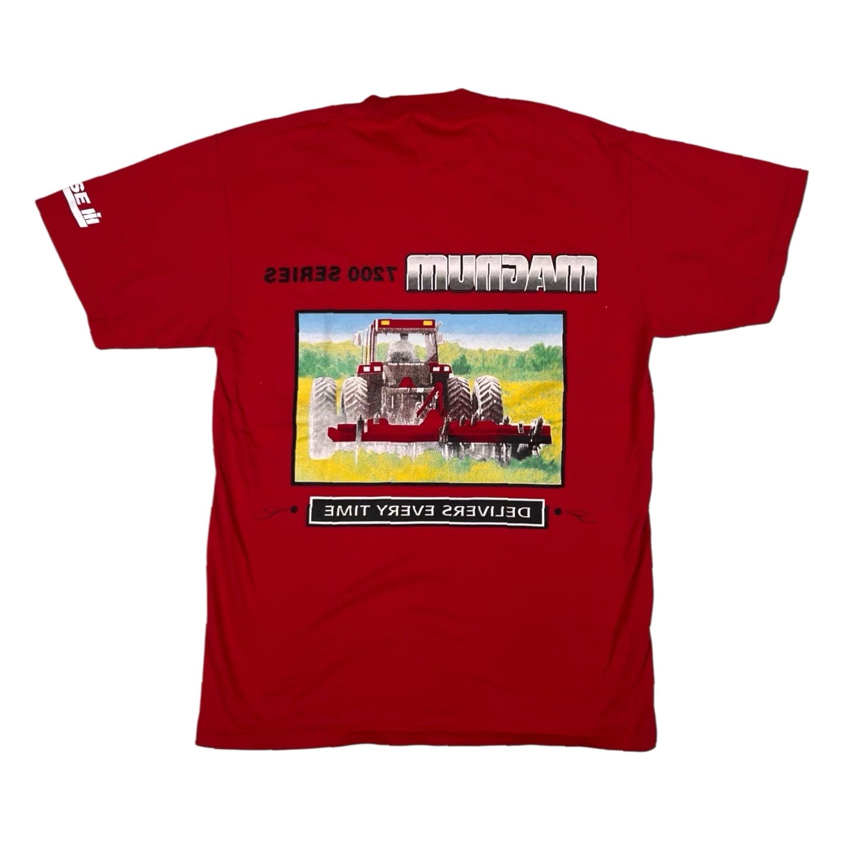 Vintage VINTAGE Case T-Shirt Magnum 7200 Series Size Large Made In USA Red Short Sleeve Graphic Print Men L USA 90s Transportation Size US L / EU 52-54 / 3 - 3 Thumbnail