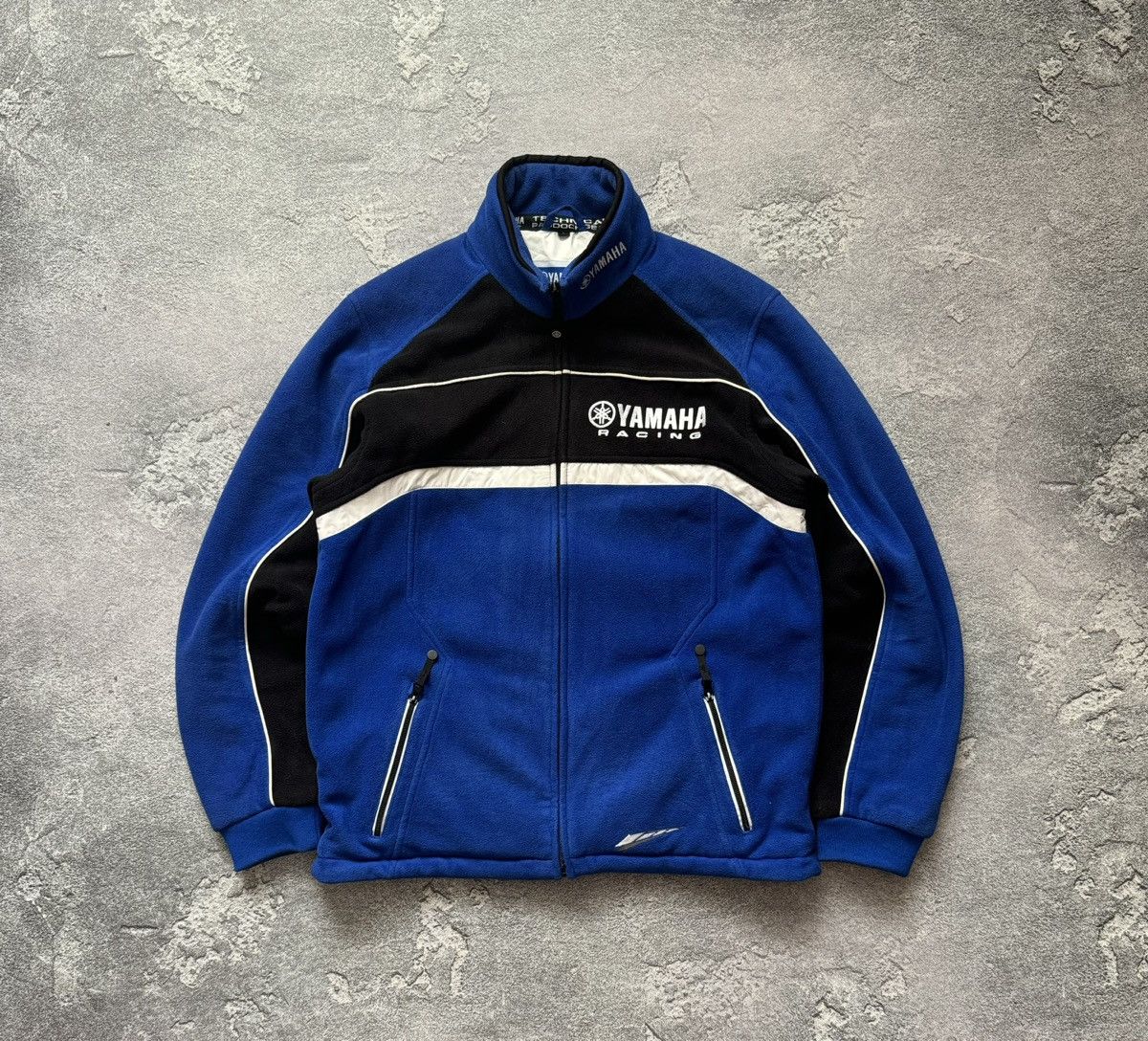 Vintage × Yamaha Yamaha L blue fleece jacket bomber zip big logo Size US L / EU 52-54 / 3 - 11 Thumbnail