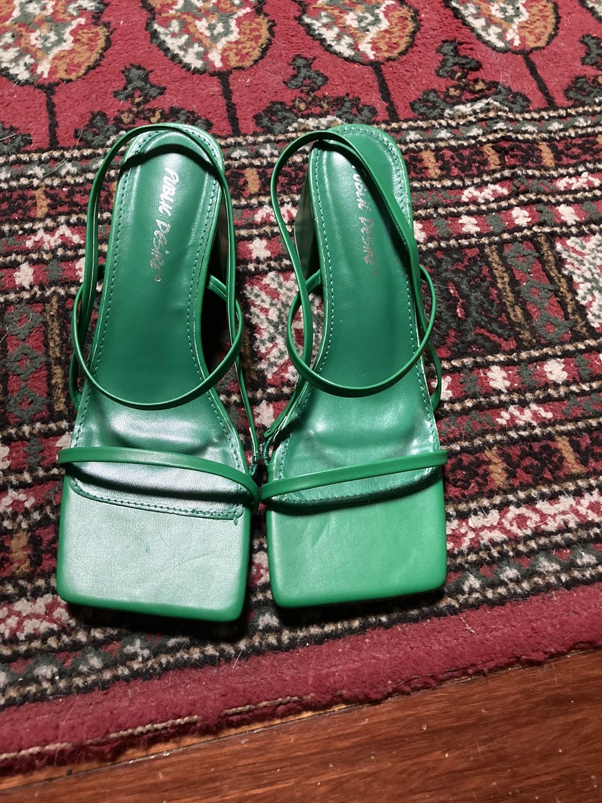 Other Green faux leather Public desire heels Size US 4 / IT 34 - 1 Thumbnail