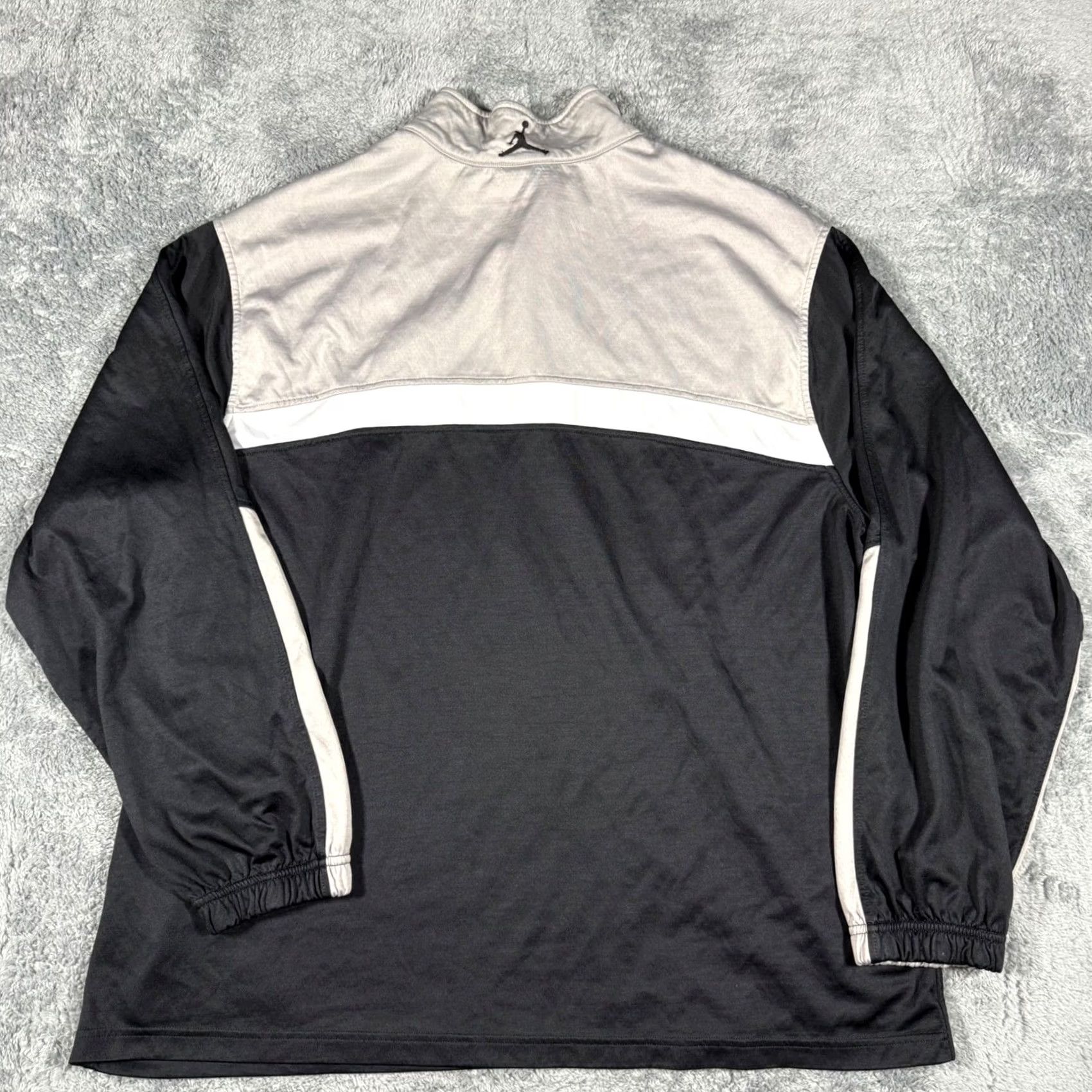 Jordan Brand VINTAGE Jordan HOUGH 2XL Mens Quarter Zip Pullover Shirt Black Gray Athletic Size US XXL / EU 58 / 5 - 5 Thumbnail