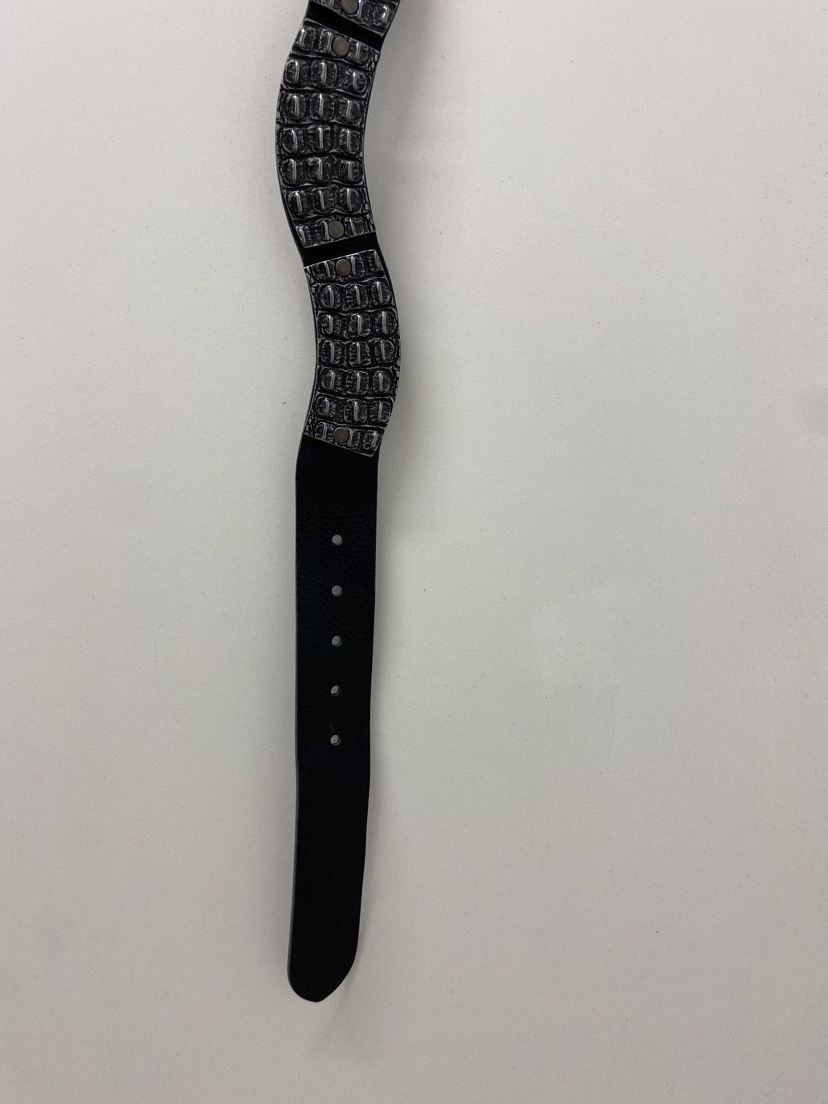 Diesel Diesel B-Metal Alligator Belt – Rare Runway Piece (SS23) Size 40 - 4 Thumbnail