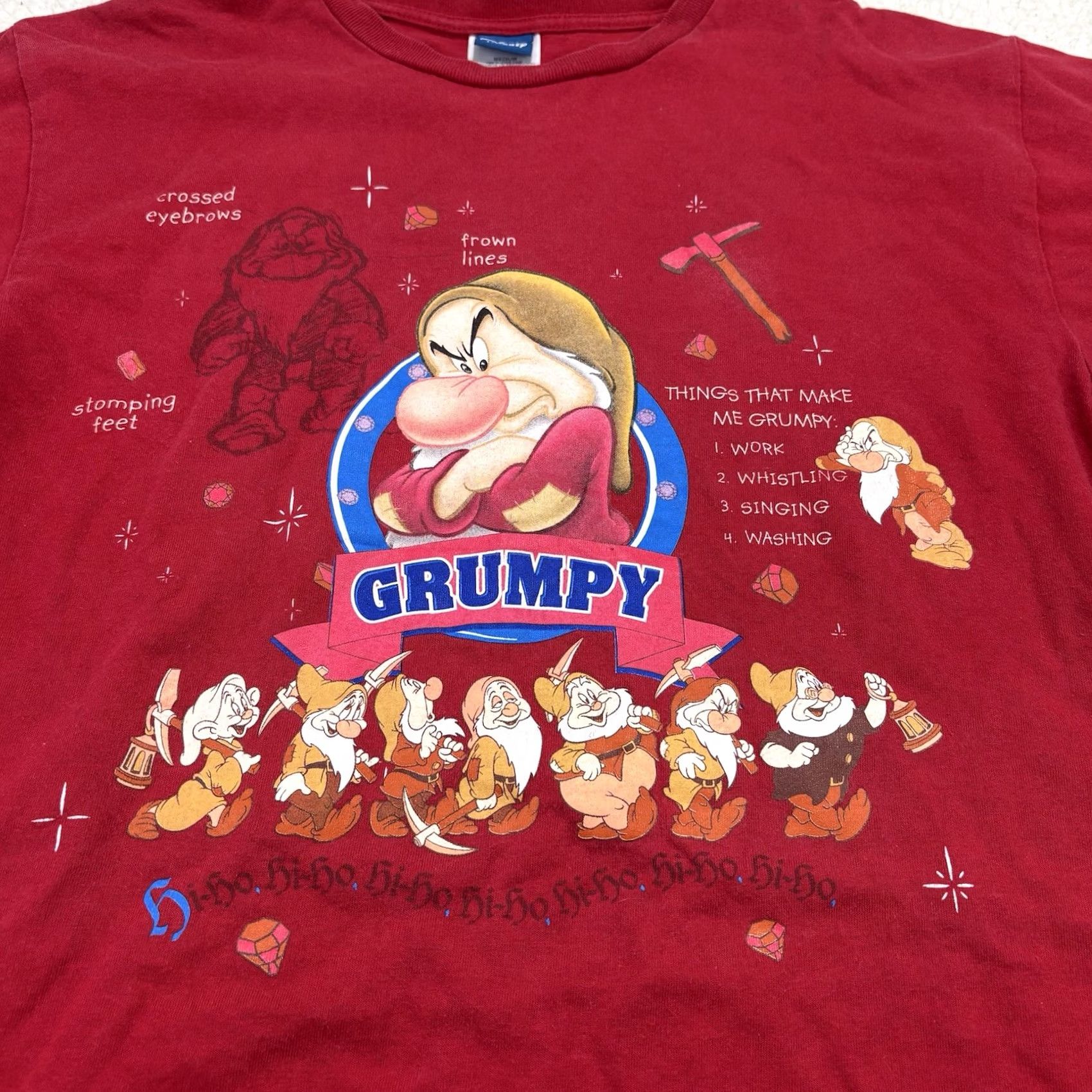 Disney VINTAGE Disney Grumpy Shirt Adult M Red 7 Dwarves Graphic Tee Size US M / EU 48-50 / 2 - 2 Thumbnail