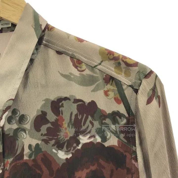 Dries Van Noten Dries Van Noten size:38 Floral Silk-Blend Shirt Size US XXS / EU 40 - 2 Thumbnail