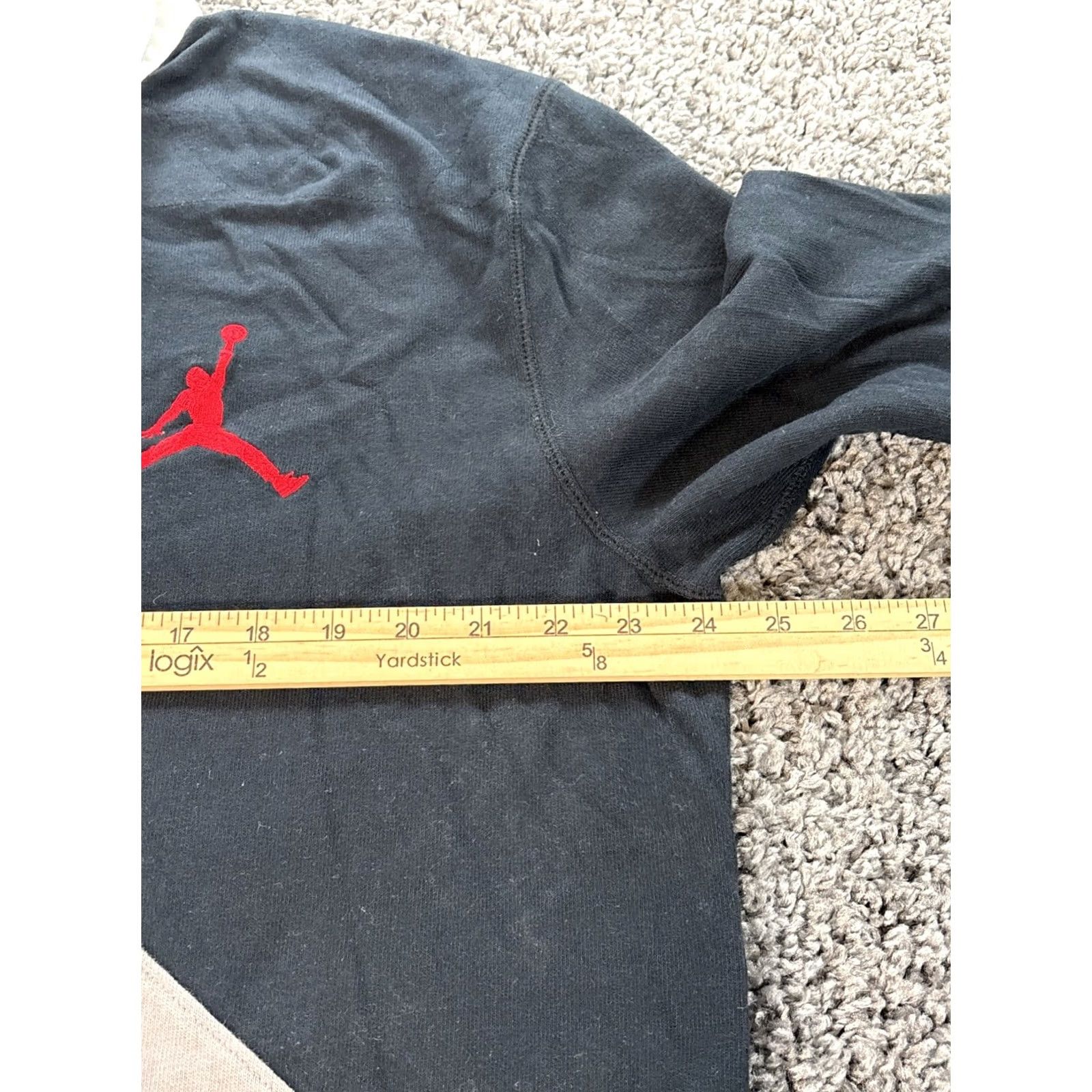 Jordan Brand VINTAGE Nike Air Jordan Rugby Shirt Long Sleeve Striped Polo XL Black Men Size US XL / EU 56 / 4 - 3 Thumbnail