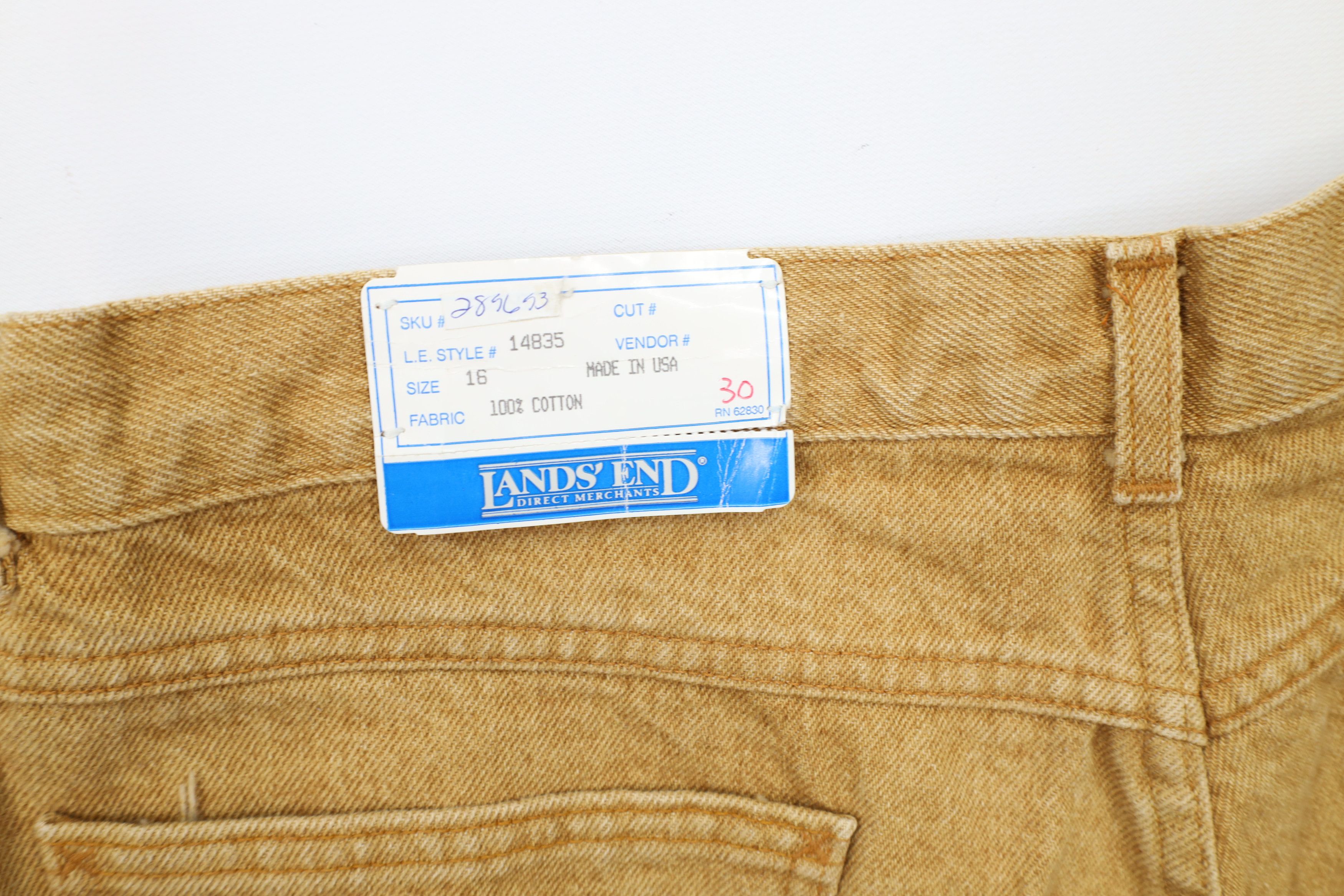 Lands' End × Vintage Deadstock Vintage 90s Lands End High Waist Denim Jeans USA Size 38" / US 16 / IT 52 - 13 Thumbnail