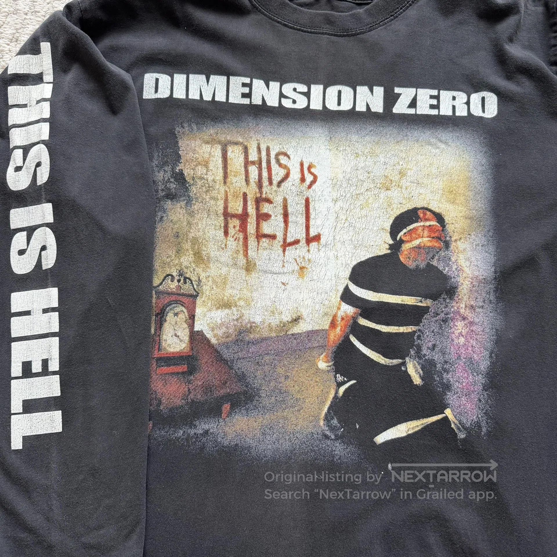 Vintage Vintage Dimension Zero This Is Hell Longsleeve. Size US L / EU 52-54 / 3 - 4 Thumbnail