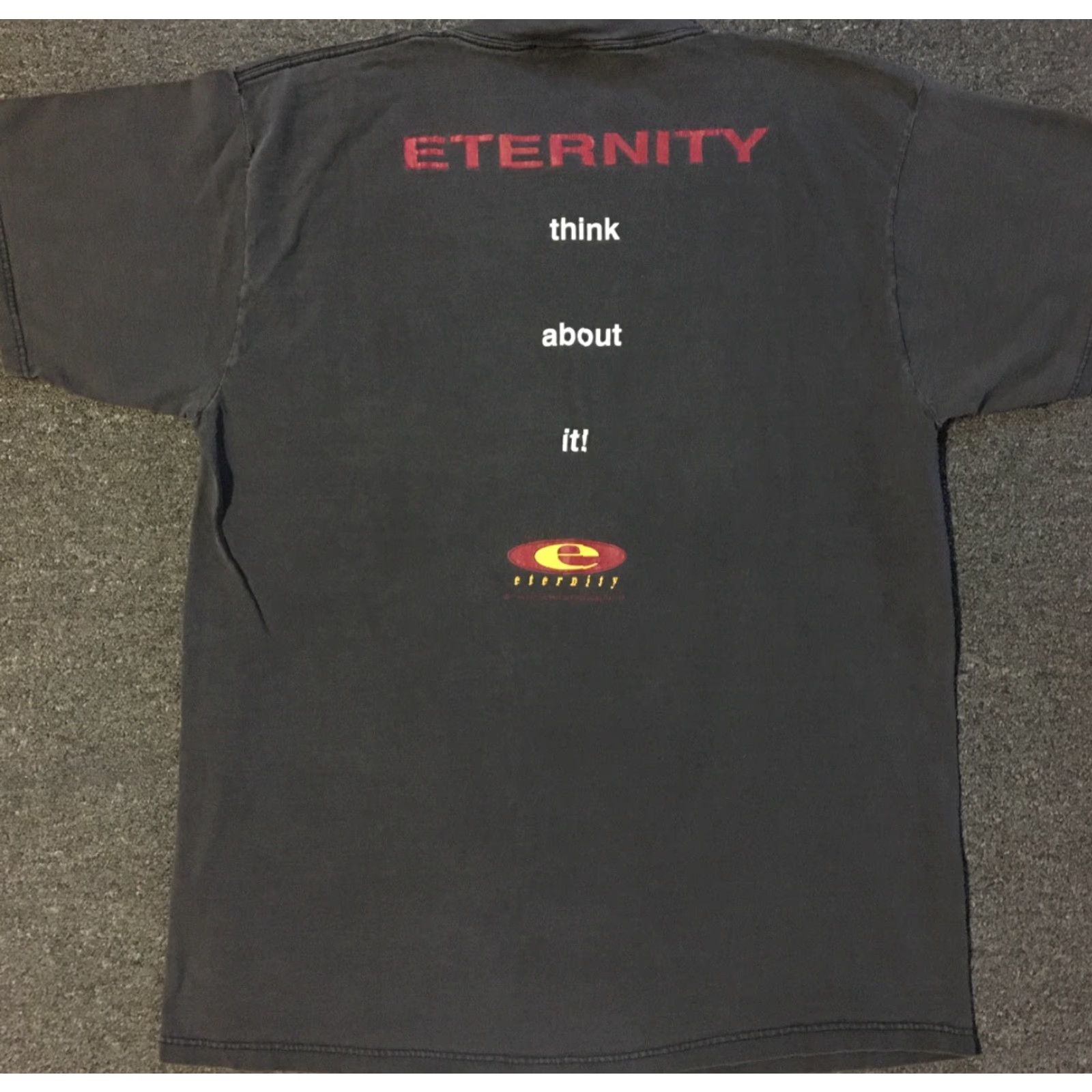 Tultex VINTAGE 90s Eternity Faded Shirt XL Black T-Shirt Men XL Funny Grunge Punk Religion Jesus Christ Size US XL / EU 56 / 4 - 2 Thumbnail