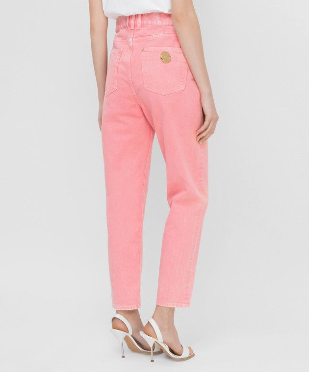 Balmain o1y0625 Denim Pant in Pink Size 28" / US 6 / IT 42 - 4 Thumbnail