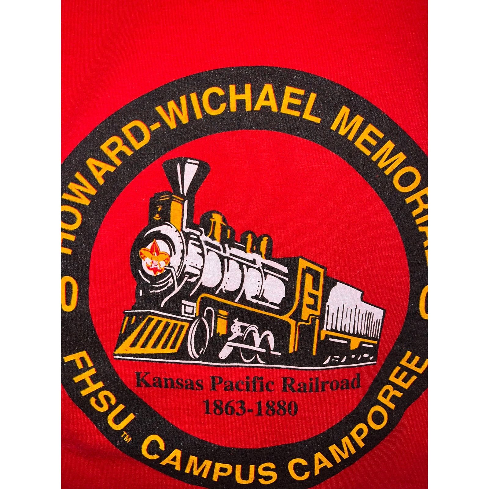 Fruit Of The Loom Vintage Train Shirt Howard Wichael Memorial FHSU 2001 Tee XL Size US XL / EU 56 / 4 - 3 Thumbnail