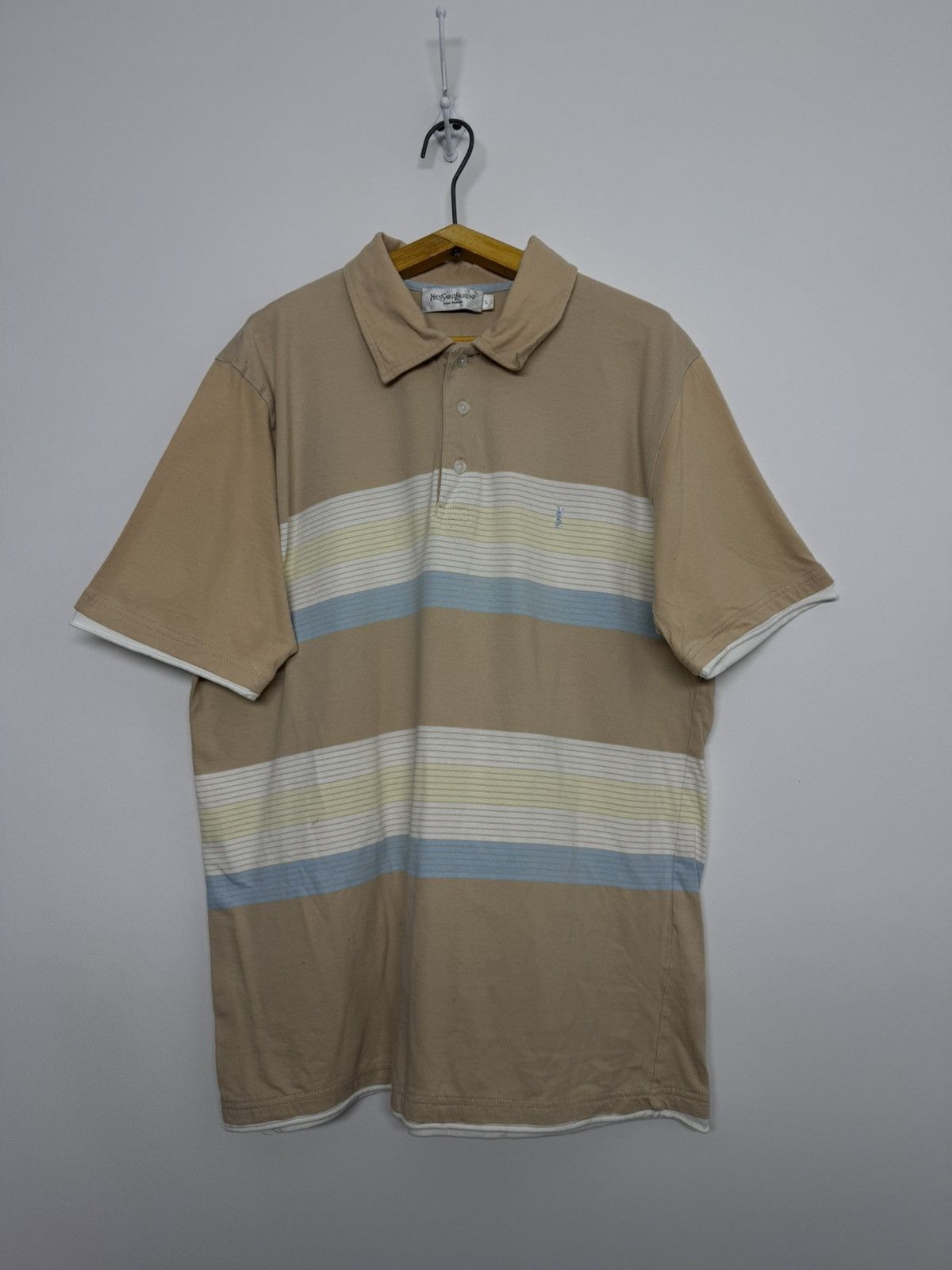 Yves Saint Laurent Rare Vintage Yves Saint Laurent Polo Shirt YSL Tee Size US L / EU 52-54 / 3 - 3 Thumbnail