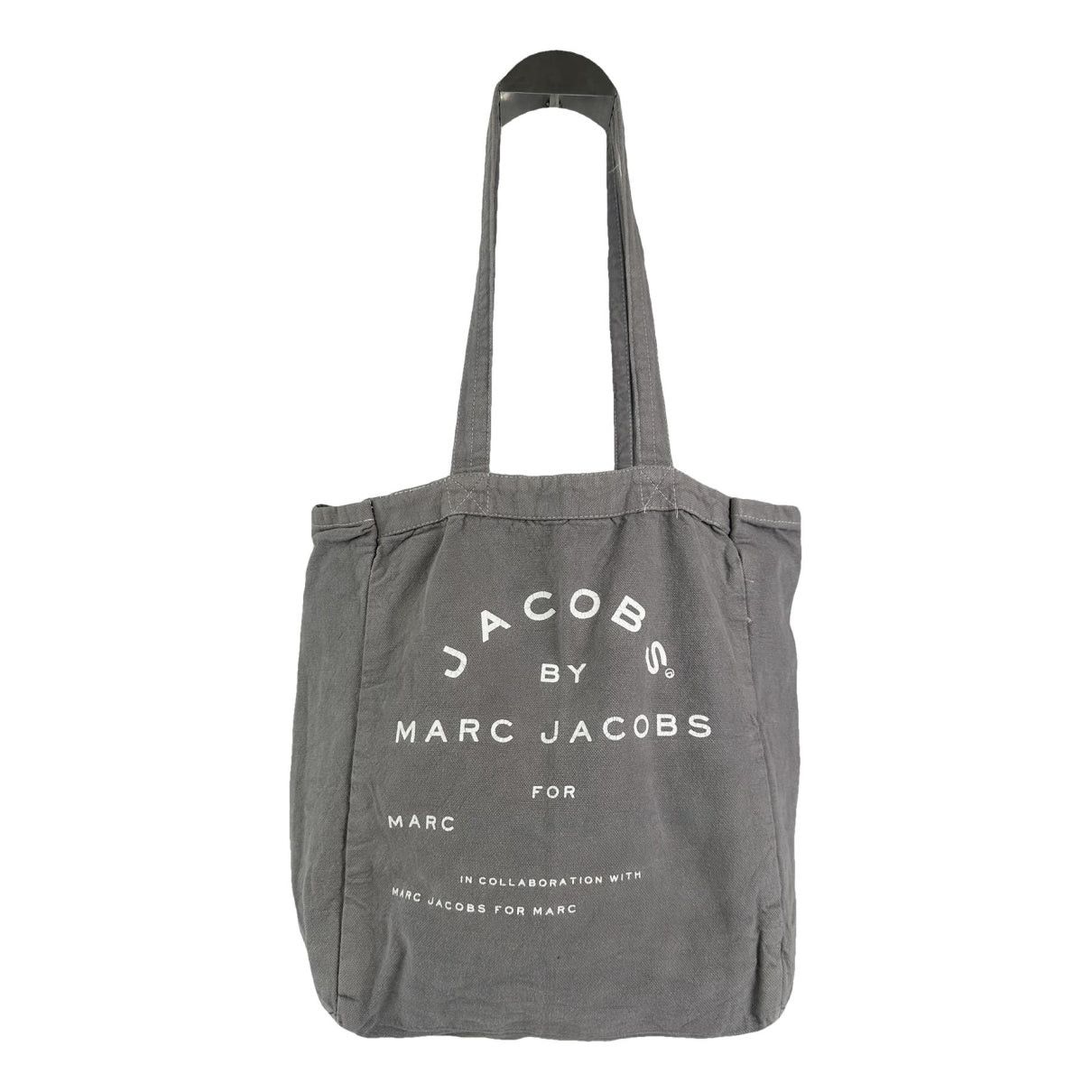 Marc Jacobs The Tag Tote Grey Cotton Handbag Size ONE SIZE - 1 Thumbnail