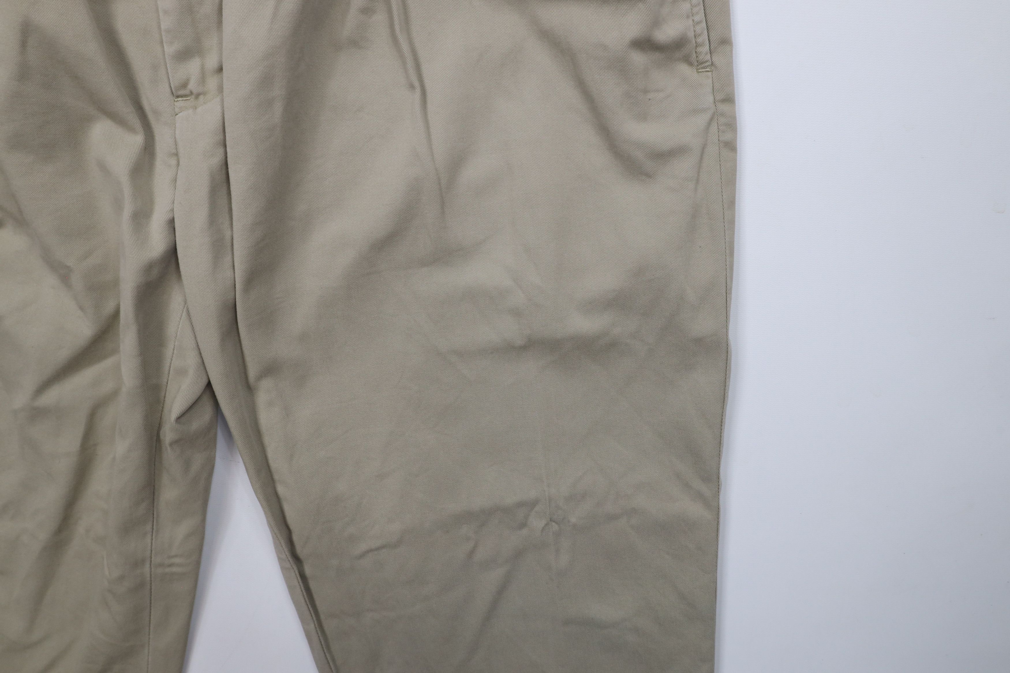 Ralph Lauren × Vintage Vintage 90s Ralph Lauren Pleated Wide Leg Chino Pants Beige Size US 38 / EU 54 - 7 Thumbnail