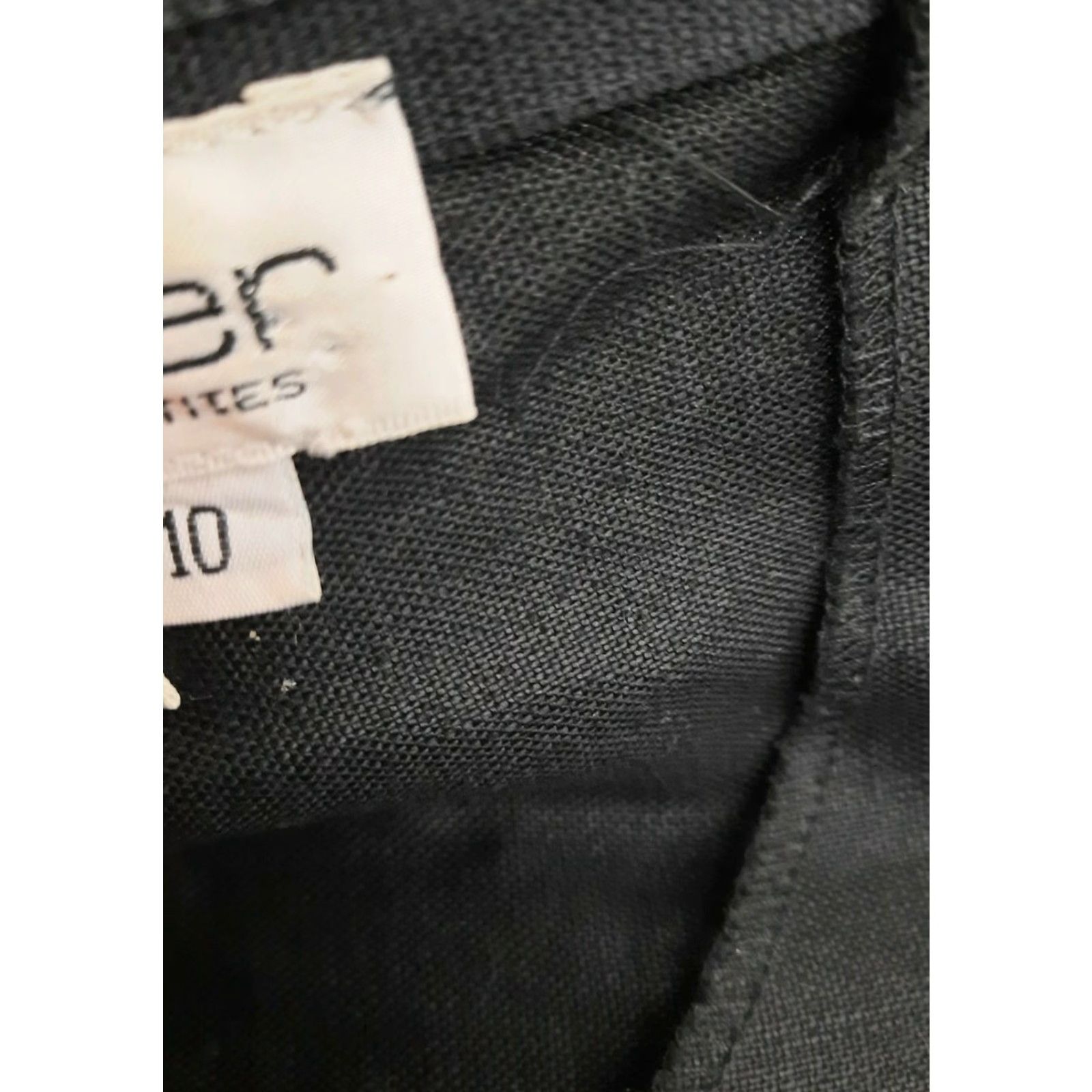 Etro VINTAGE Outlander Linen Retro Little Black Dress Cocktail Size 10 Medium M 90s - Wiggle/Pencil Mod/GoGo 1960s Black Size S/M Couture? Size S / US 4 / IT 40 - 3 Thumbnail