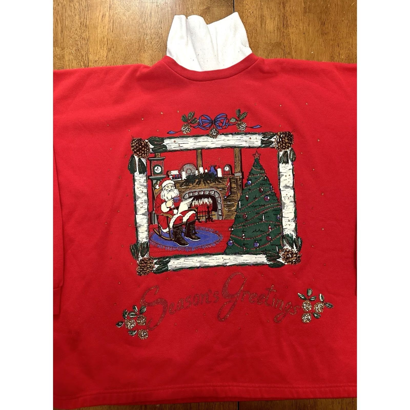 Vintage VINTAGE Holiday Time Christmas Santa Sweatshirt 22W 90s Size 3XL / US 20-22 - 3 Thumbnail