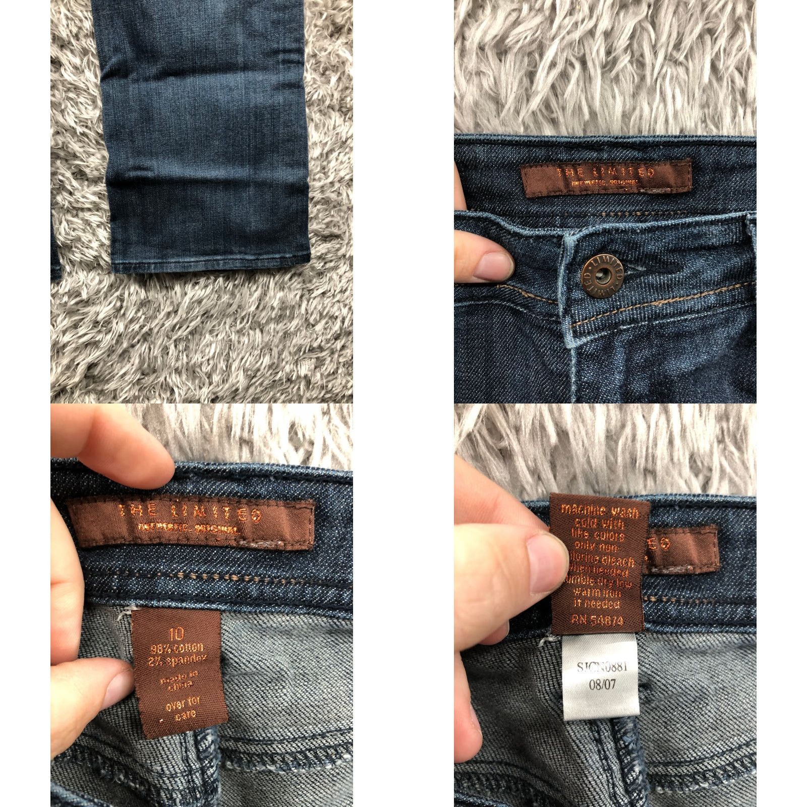 Vintage The Limited Bootcut Jeans Size 10 Womens Mid Rise Dark Wash Blue Denim Size 32" / US 10 / IT 46 - 8 Thumbnail