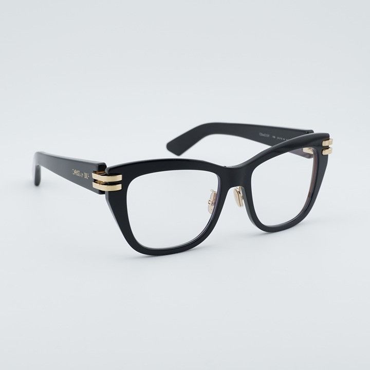 Dior Dior CDIORO S1F 10BB Eyeglasses Shiny Black 54mm Square Size ONE SIZE - 4 Thumbnail