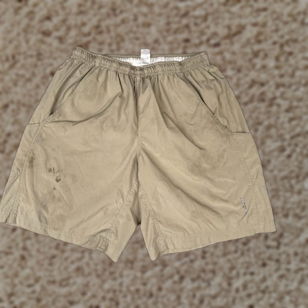 Patagonia Patagonia Shorts Men L Beige Nylon 9" Drawstring Elastic Waist Lined Casual Beach Gym Run 100% Nylon Size US 33 - 1 Thumbnail