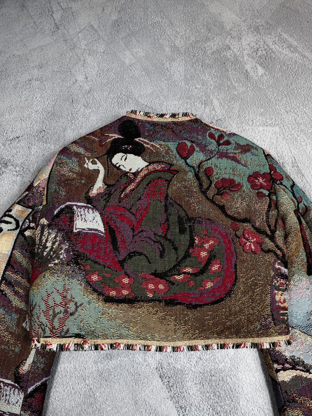 Handmade × Japanese Brand × Vintage Vintage Japan croped all over sukajan geisha style jacket Size S / US 4 / IT 40 - 2 Thumbnail