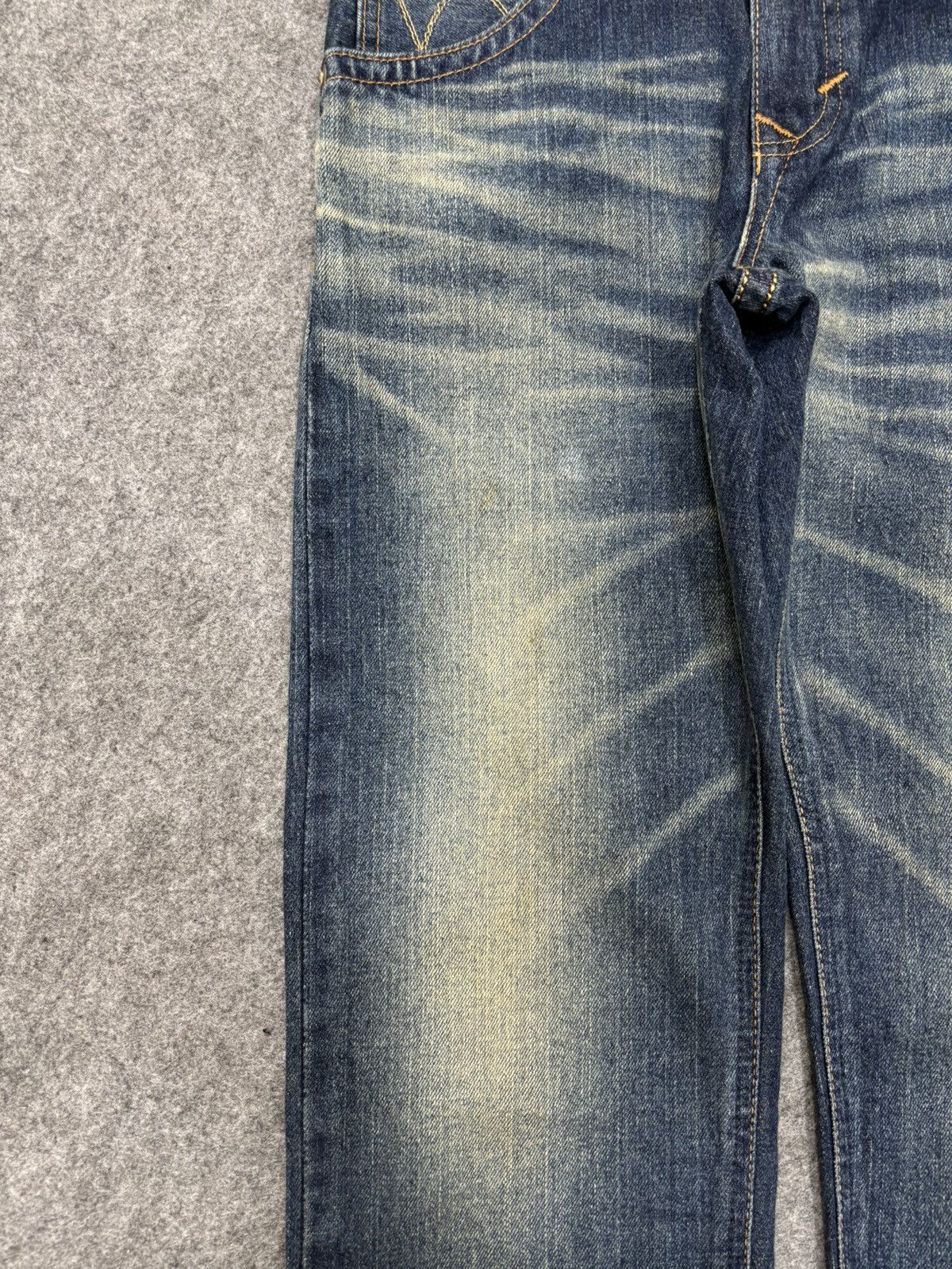Edwin 💥Insane Rust Wash💥Sick Edwin Stone Wash Slim Denim F654 Size US 29 - 6 Thumbnail