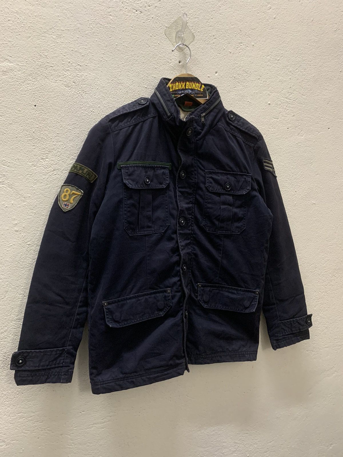 Japanese Brand × Napapijri Napapijri Sun Faded Multipocket Distressed Hooded Jacket Size US M / EU 48-50 / 2 - 3 Thumbnail
