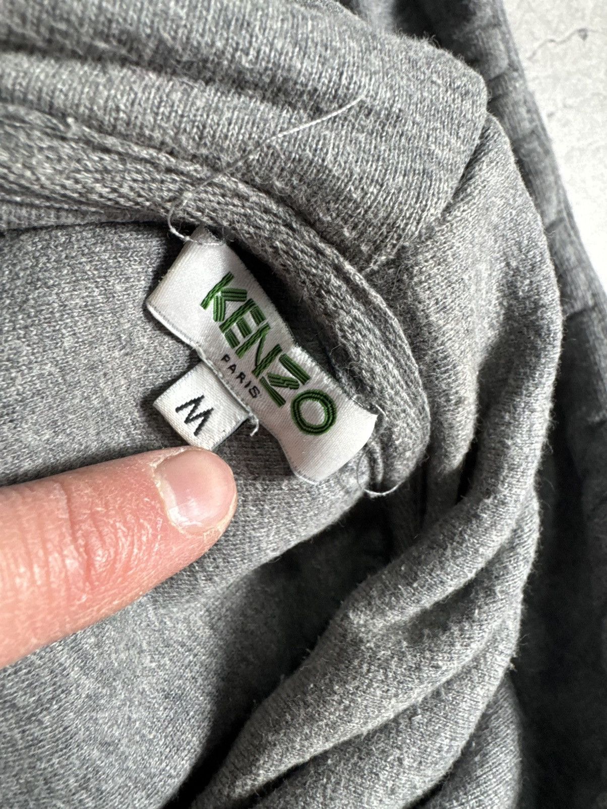 Kenzo Kenzo Paris Tiger Hoodie Big Logo Grey Size M Size US M / EU 48-50 / 2 - 6 Thumbnail