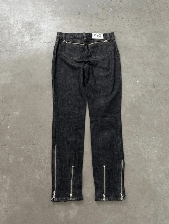 Dolce & Gabbana × Jean Dolce Gabbana Jeans Denim Pants Straight Zip Zipper EX0107 Size 27" / US 4 / IT 40 - 7 Thumbnail