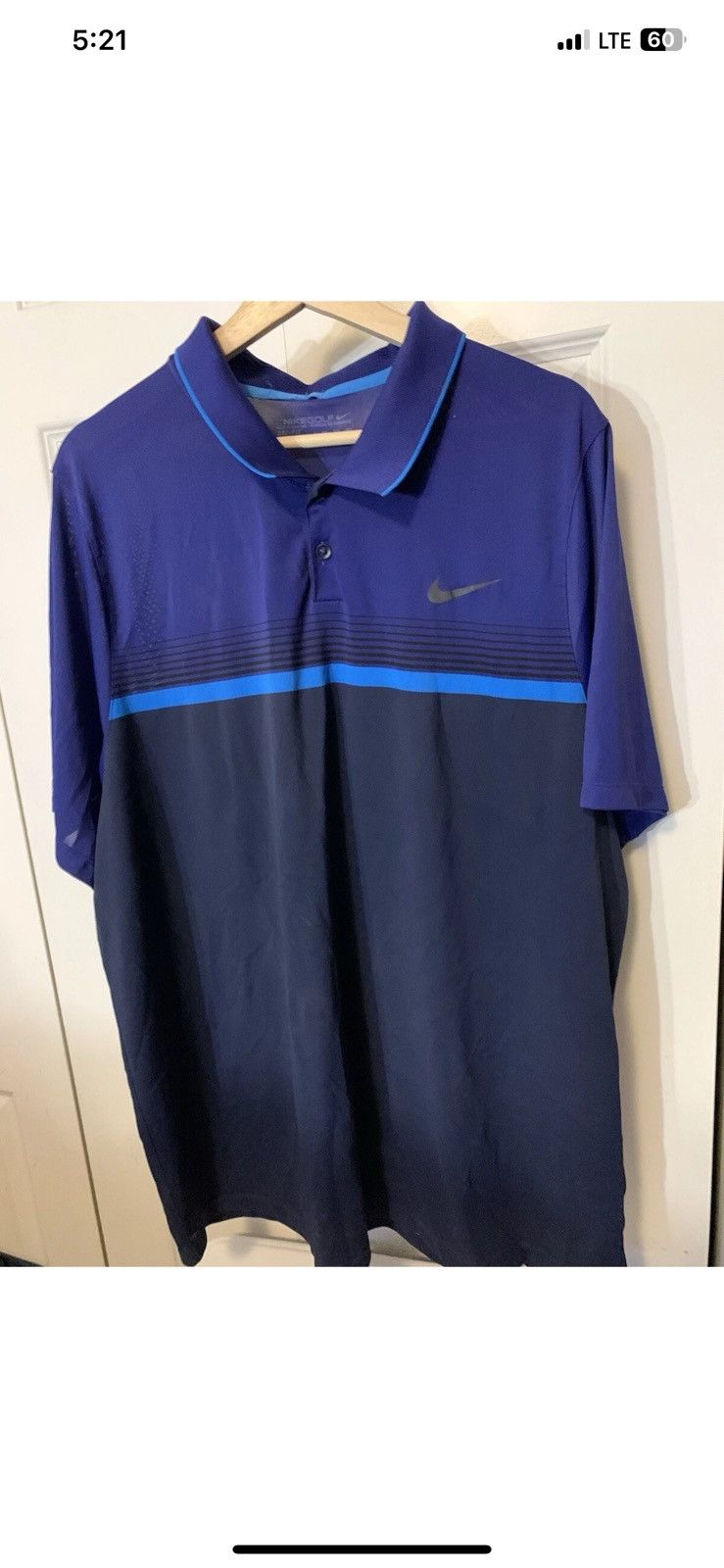 Nike Nike golf mens sz 2XL polo shirt blue purple dri fit Size US XXL / EU 58 / 5 - 5 Thumbnail