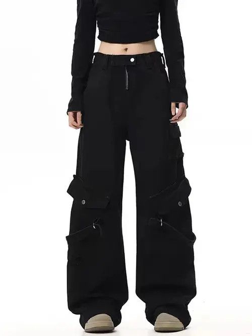 Other Street Heavy Multi-Pocket Washed Work Jeans Size US 34 / EU 50 - 2 Thumbnail