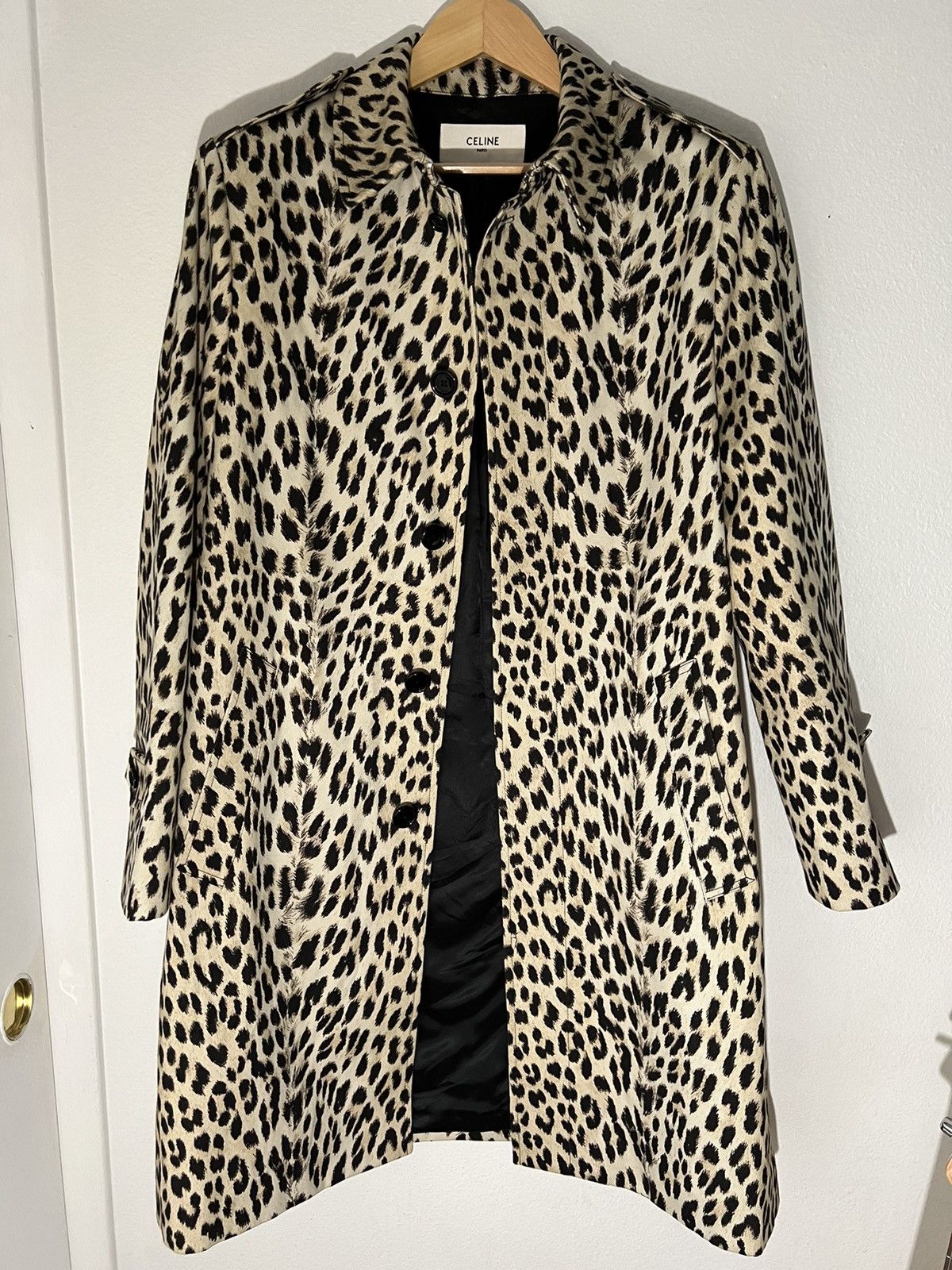 Celine Celine Leopard Print Mac Coat Grailed