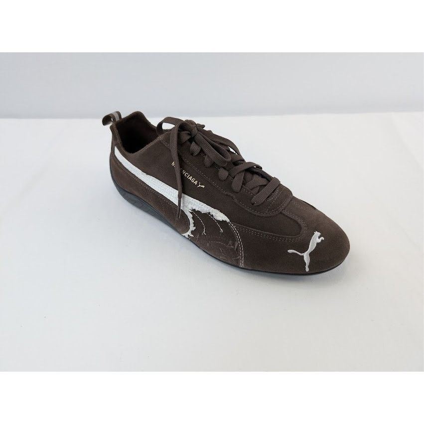 Balenciaga × Puma o1rshd1 Q:3 / Speedcat Destroyed Low Top Sneaker in Brown Size US 11 / EU 44 - 3 Thumbnail