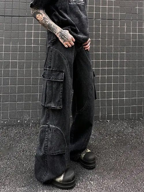 Designer × Japanese Brand × Vintage washed faded cleanfit yuppie bootcut grunge cargo pants Size US 35 - 1 Thumbnail