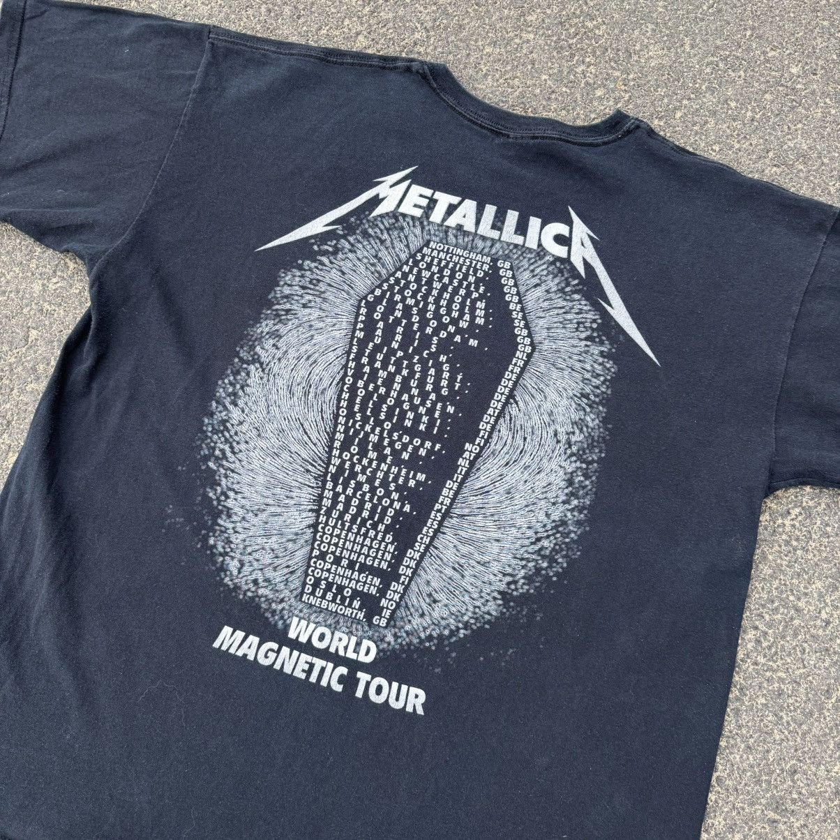 Metallica 2009 Metallica World Magnetic Tour 00s Black Tee Metal Band Size US XL / EU 56 / 4 - 11 Thumbnail