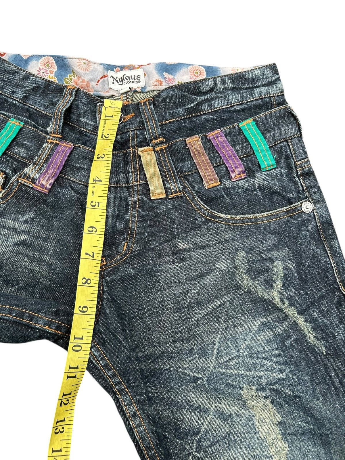 Kapital Nylaus Double Waist Japanese Punk Bondage Style Denim Jeans Size US 30 / EU 46 - 16 Thumbnail
