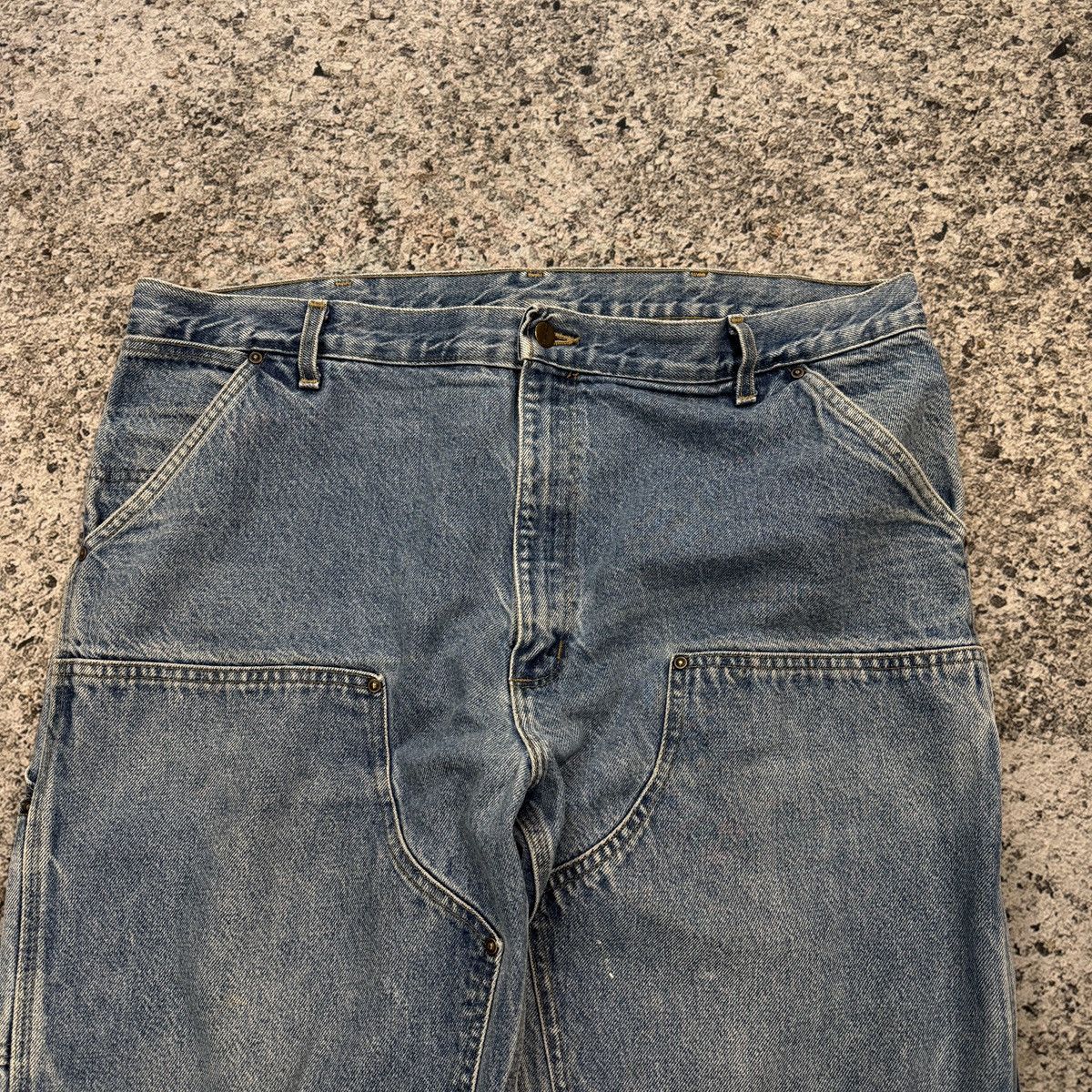 Carhartt Vintage Carhartt Denim Double Knee Thrashed Faded ERD Grunge Size US 41 - 3 Thumbnail