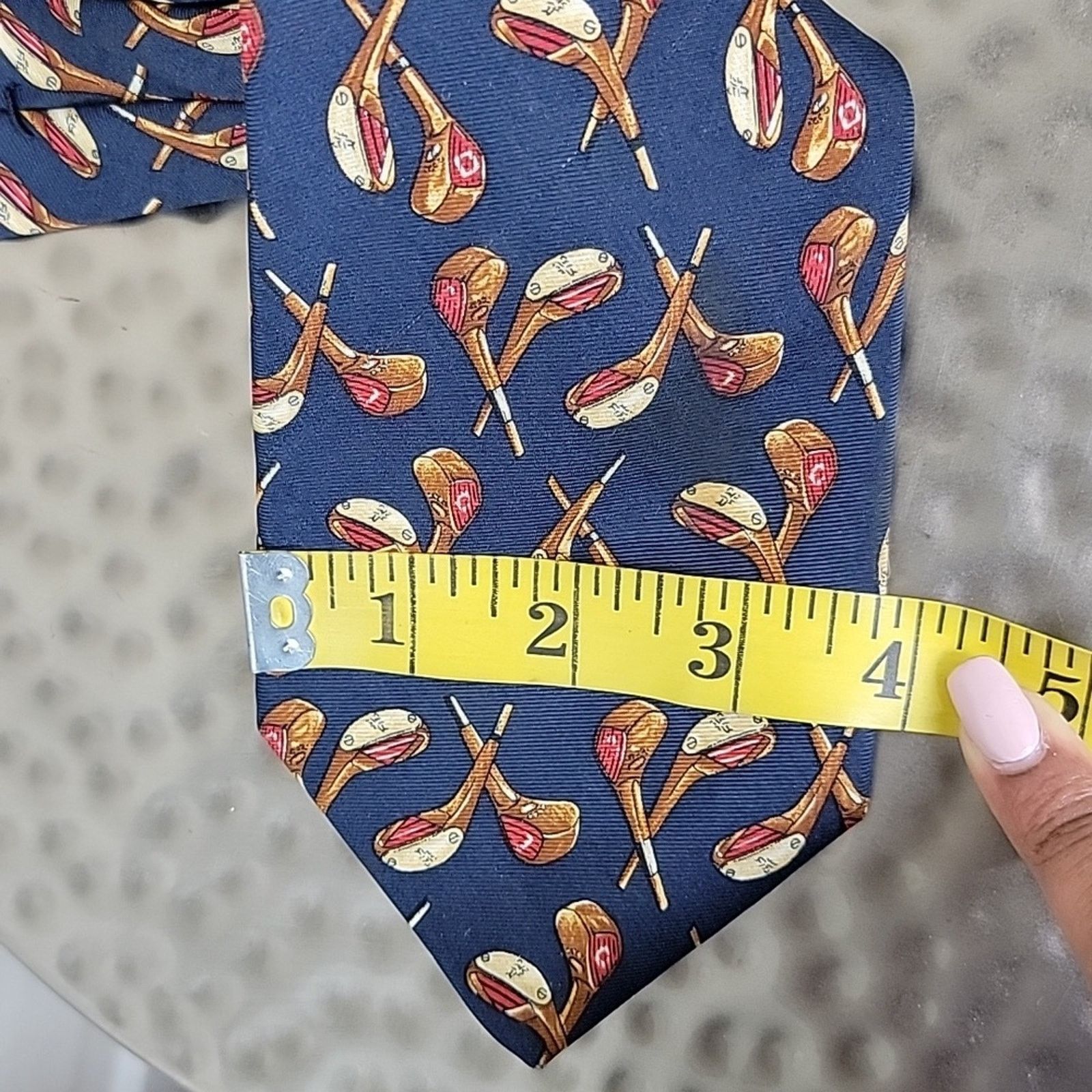Jos. A. Bank Jos A. Bank Executive Golf Caddy Theme Handmade Silk Tie Size ONE SIZE - 8 Thumbnail