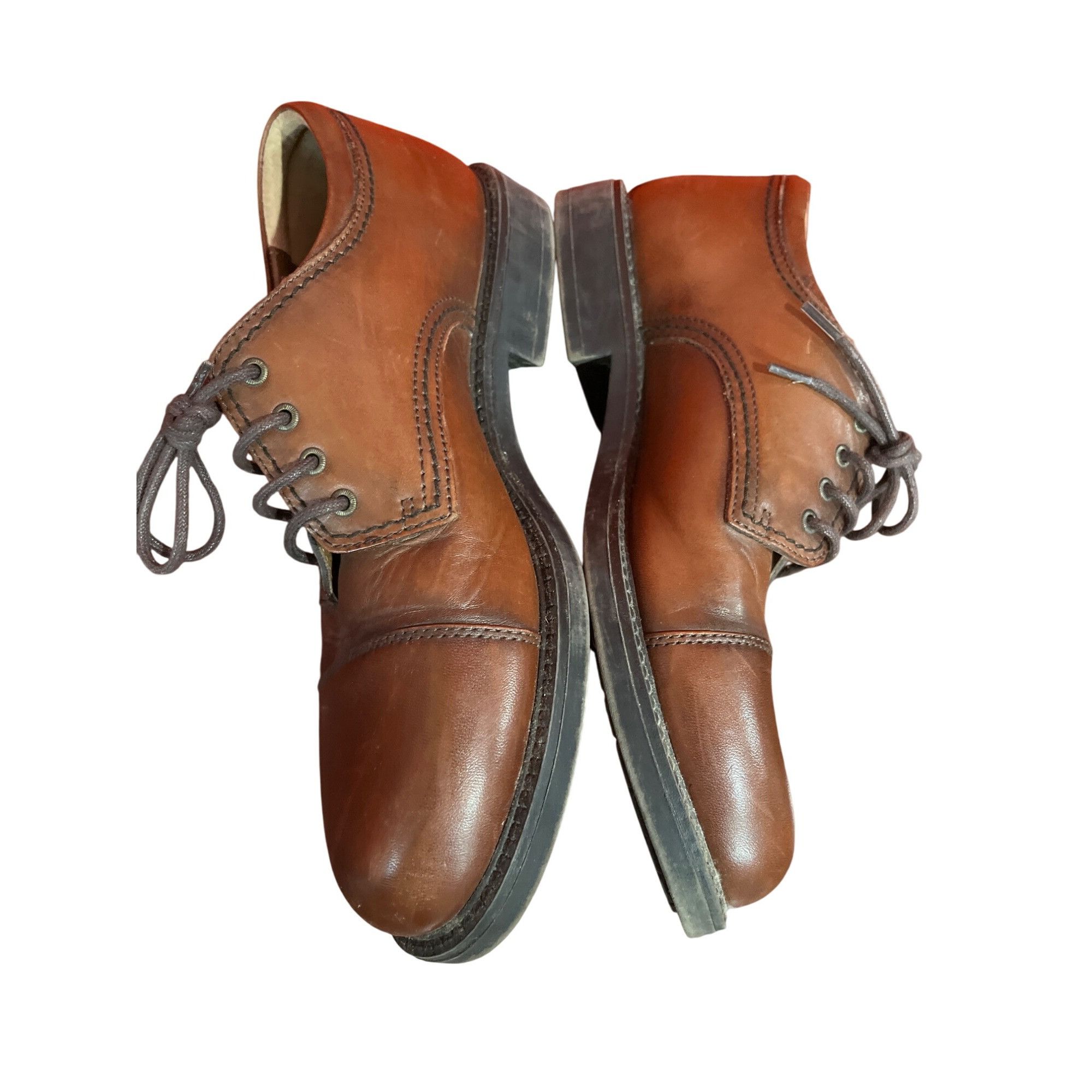 Dockers Dockers Mens Brown Leather Dress Shoes Size 8 SKU 8943 Size US 8 / EU 41 - 2 Thumbnail
