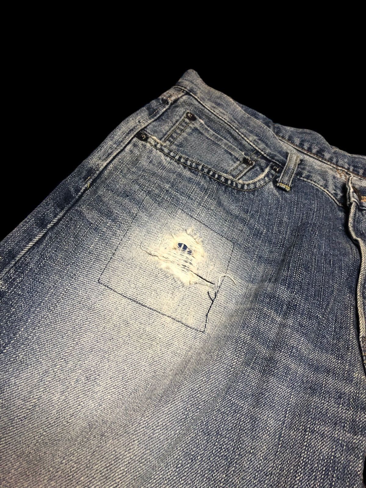 Edwin × Vintage EDWIN VINTAGE SELVEDGE DISTRESSED DENIM Size US 32 / EU 48 - 7 Thumbnail