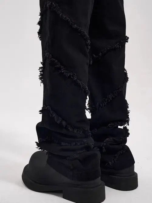 VIBE High street spiral raw edge dark style bootcut jeans Size US 30 / EU 46 - 4 Thumbnail